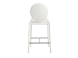 Eurostyle Isabella Counter Stool in White Leather and Metal