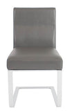 Ital Studio Autumn Dining Chair in a Grey Seat and Chrome Legs