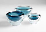 Cyan Design 06124 Bowl in Clear and Cobalt