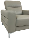 Natuzzi B940 Stima Armchair with a Seashell Leather Seat and Metal Legs