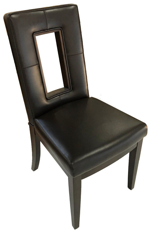 Kuka 637 Dining Chair in Dark Brown Leather and Wenge Wood