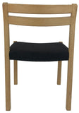 J.L. Moller 401 Dining Chair with a Charcoal Flannel Seat and a Soap Oak Frame