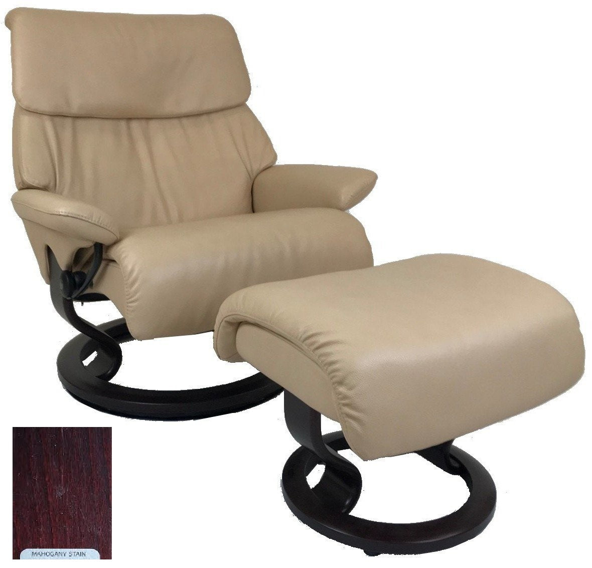 Ekornes Stressless Spirit Large Classic Recliner with Ottoman