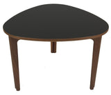 Skovby SM 207 Coffee Table with Walnut Legs and a Black Nano Laminate Top