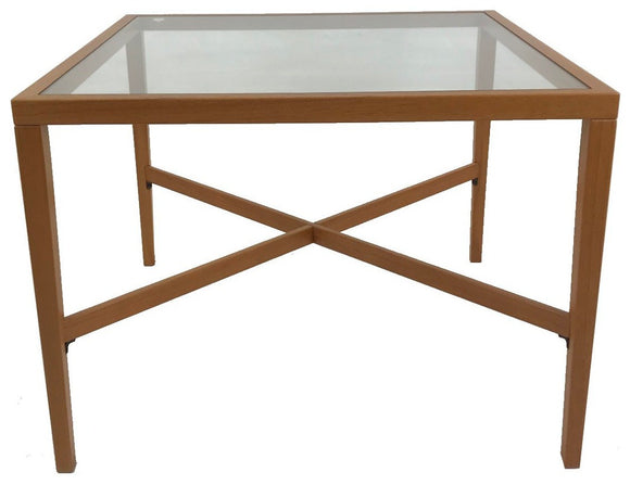 Trekanten 658 Corner Table with a Glass Top and Teak Wood Frame