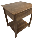 Sun Cabinet 852011 Nightstand with Drawer and Lower Shelf in Walnut