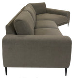 Luonto Joy Sectional with Live Beige Fabric and Black Legs