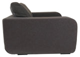Boliya B9008 Occasional Chair in Brown/Grey Fabric and Wood Legs