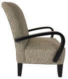 Stylus Axis Occasional Chair with Lichen Cotton Fabric and Espresso Legs