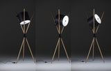 Artisan Bosnia Shift Contemporary Floor Lamp Walnut Black