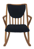 Sun Cabinet BL32 Rocking Chair in Teak with Black Fabric Seat