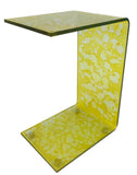 Ital Studio Sahara End Table in Yellow Glass