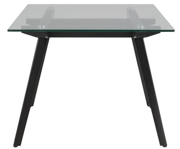 Actona Monti End Table with a Glass Top and Metal Legs