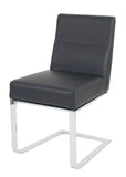 Ital Studio Autumn Dining Chair in a Black Seat and Chrome Legs