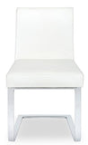 Ital Studio Autumn Dining Chair in a White Seat and Chrome Legs