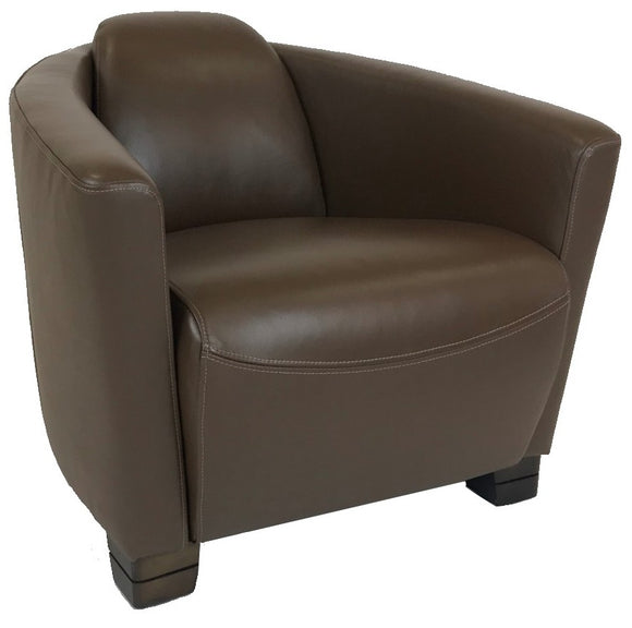 Kuka A162 Occasional Chair in Light Brown Leather