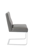 Ital Studio Autumn Dining Chair in a Grey Seat and Chrome Legs