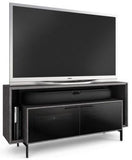 BDI 8168 Cavo Slim TV Stand with Double-Width Design in Graphite and Remote-Friendly Doors