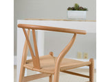 Eurostyle Evelina Armchair with a Rush Seat and Natural Frame