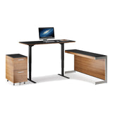 BDI Furniture Sequel Lift Desk 6051 Black Natural Walnut