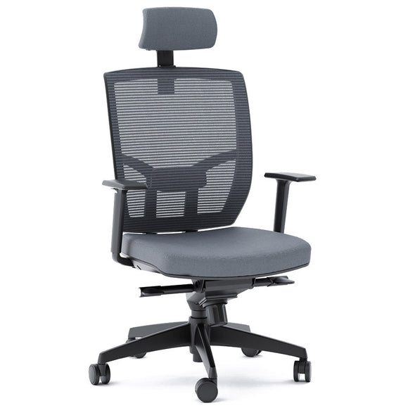 BDI Furniture TC-223 DHF Grey Mesh Office Chair Black Base Office Chair Height Adjustable Ergonomic 