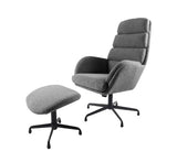 Unique Furniture Sifton 4801 Deep Grey Recliner & Ottoman