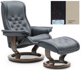 Ekornes Stressless Royal Medium Classic Recliner with Ottoman