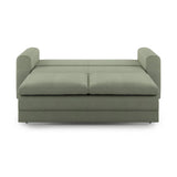 Luonto Cove Queen Sleeper Loveseat In Yedi Light Pea Green Fabric *Quick Ship*