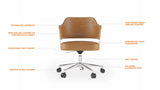 BDI Circa 3581 Office Chair In Leather *Quick Ship*