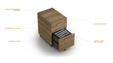 BDI Sequel 6607 Studio Mobile File Pedestal *Quick Ship*