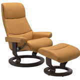 Ekornes Stressless View Medium Classic Recliner With Ottoman
