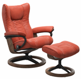 Ekornes Stressless Wing Large Signature Recliner with Ottoman