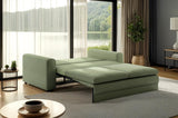 Luonto Cove Queen Sleeper Loveseat In Yedi Light Pea Green Fabric *Quick Ship*