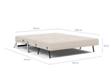 Innovation Living Cubed Queen Size Chrome Legs Sleeper Sofa *Quick Ship*
