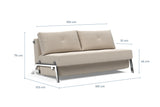 Innovation Living Cubed Queen Size Chrome Legs Sleeper Sofa *Quick Ship*
