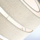 Close-up of the textured beige fabric