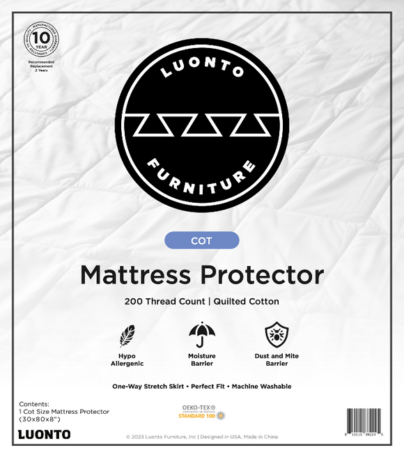 Luonto Waterproof Mattress Protector Cot Size *Quick Ship*
