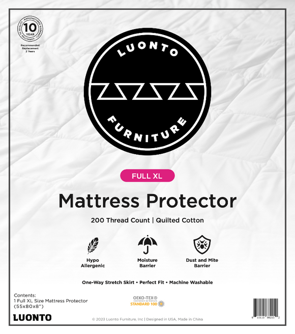 Luonto Waterproof Mattress Protector Full XL *Quick Ship*