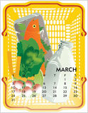 Package: 2024 Linnea 11 x 14" Poster Calendar &  5 x 7" Desktop Calendar Artwork From Johanna Riley