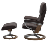 Ekornes Stressless Admiral Medium Signature Recliner with Ottoman