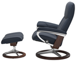 Ekornes Stressless Consul Small Signature Recliner with Ottoman