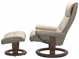 Ekornes Stressless View Small Classic Recliner With Ottoman