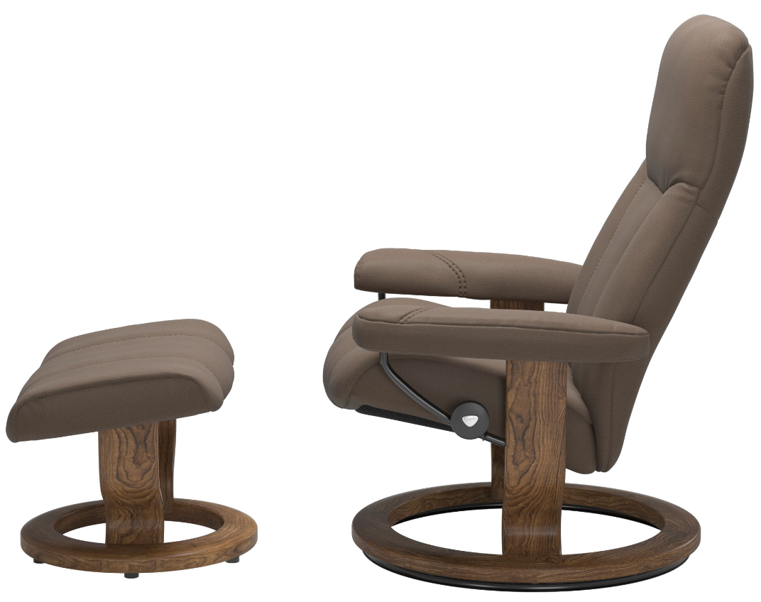 Ekornes Stressless Consul Large Classic Recliner with Ottoman Ekornes Stressless Consul Large Classic Recliner with Ottoman