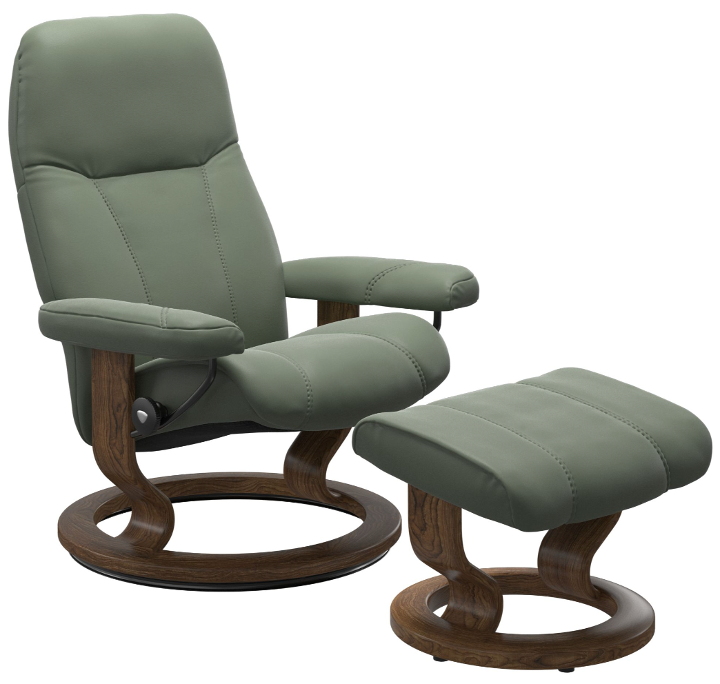 Ekornes Stressless Consul Large Classic Recliner with Ottoman Ekornes Stressless Consul Large Classic Recliner with Ottoman