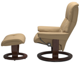 Ekornes Stressless Mayfair Small Classic Recliner with Ottoman