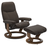 Ekornes Stressless Consul Large Classic Recliner with Ottoman