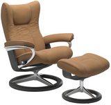 Ekornes Stressless Wing Medium Signature Polished Aluminum *Quick Ship*