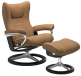 Ekornes Stressless Wing Medium Signature Polished Aluminum *Quick Ship*