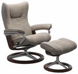 Ekornes Stressless Wing Medium Signature Polished Aluminum *Quick Ship*