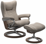 Ekornes Stressless Wing Medium Signature Polished Aluminum *Quick Ship*